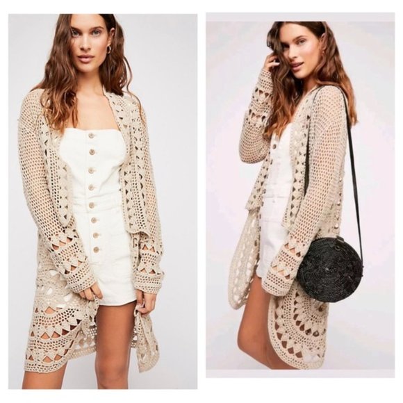 Free People Sweaters - Free People Harmony Crochet Duster Cardigan